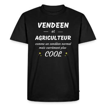 vendéen et agriculteur vendéen plus cool - T-shirt Premium bio Homme - noir - Devant - Nico (187cm)