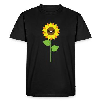 Fille de cadeau de tournesol fleur dessin animé enfant - T-shirt Premium bio Homme - noir - Devant - Nico (187cm)