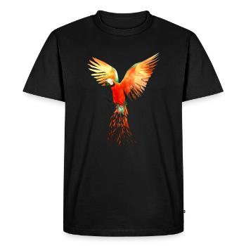 Perroquet coloré - T-shirt Enfants Hommes Femmes - T-shirt Premium bio Homme - noir - Devant - Nico (187cm)