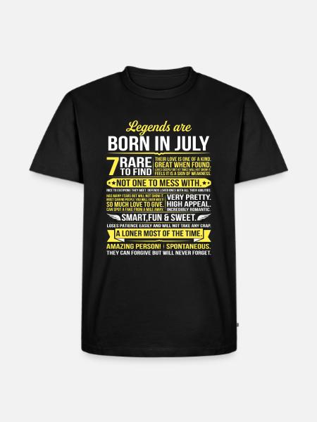 Legends Are Born In July - Men's Premium Organic T-Shirt - black