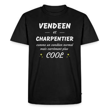 vendéen et charpentier vendéen plus cool - T-shirt Premium bio Homme - noir - Devant - Nico (187cm)