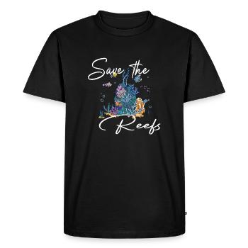 SAUVEZ LES RÉCIFS - T-shirt Premium bio Homme - noir - Devant - Nico (187cm)