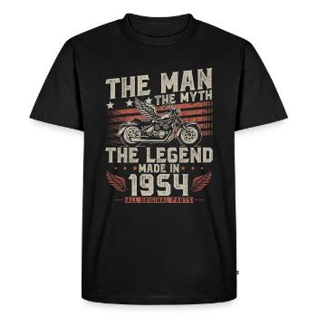 1954 Vintage homme mythe légende moto - T-shirt Premium bio Homme - noir - Devant - Nico (187cm)