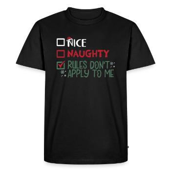 Noël Noël Dire Humour Drôle Spirituel - T-shirt Premium bio Homme - noir - Devant - Nico (187cm)