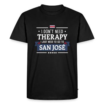 SAN JOSÉ COSTA RICA THÉRAPIE PURA VIDA CADEAU - T-shirt Premium bio Homme - noir - Devant - Nico (187cm)