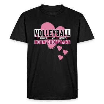 volley-ball volley-ball volley-ball - T-shirt Premium bio Homme - noir - Devant - Nico (187cm)