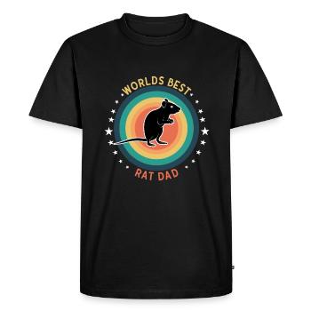 Rat - Meilleur papa rat du monde - T-shirt Premium bio Homme - noir - Devant - Nico (187cm)