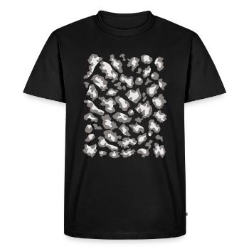 Lumière à motif léopard des neiges - T-shirt Premium bio Homme - noir - Devant - Nico (187cm)