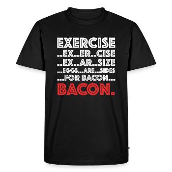 Formation Bacon | Bière, grillades, viande, bacon - T-shirt Premium bio Homme - noir - Devant - Nico (187cm)
