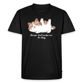 Chat mignon s’il vous plaît ne me faites pas faire des trucs - T-shirt Premium bio Homme - noir - Devant - Nico (187cm)