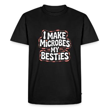 I Make Microbes My Besties Microbiologist - Men's Premium Organic T-Shirt - black - Front - Nico (187cm)