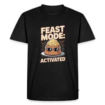 Mode festin activé Thanksgiving - T-shirt Premium bio Homme - noir - Devant - Nico (187cm)