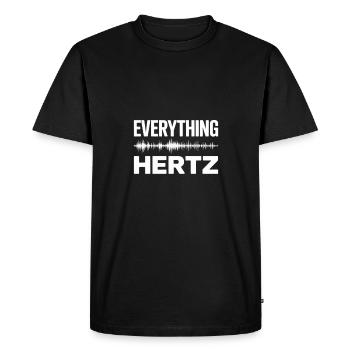 Tout ce qui concerne l’ingénieur du son Hertz - T-shirt Premium bio Homme - noir - Devant - Nico (187cm)