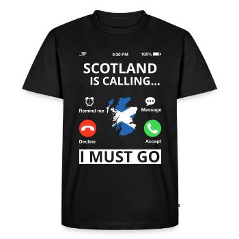 Schottland Flagge Schottische Fahne Alba GB UK - Männer Premium Bio T-Shirt - Schwarz - Vorne - Nico (187cm)