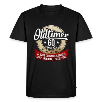 Oldtimer 60 Jahre alt - Männer Premium Bio T-Shirt - Schwarz - Vorne - Nico (187cm)