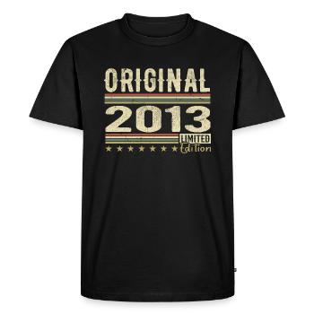 Original 2013 - Cadeau D’anniversaire Rétro 2013 - T-shirt Premium bio Homme - noir - Devant - Nico (187cm)