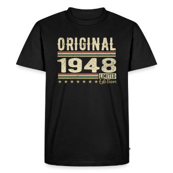 Original 1948 - Retro 1948 Birthday Gift - Men's Premium Organic T-Shirt - black - Front - Nico (187cm)