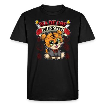 Dia De Los Muertos Animals Tiger - T-shirt Premium bio Homme - noir - Devant - Nico (187cm)