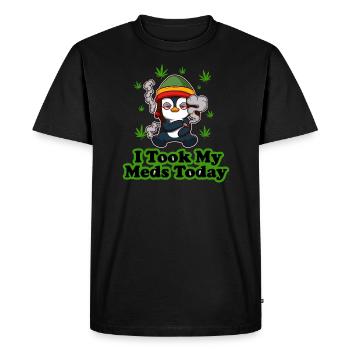 J’ai pris mes médicaments aujourd’hui Cannabis THC CBD Ganja - T-shirt Premium bio Homme - noir - Devant - Nico (187cm)
