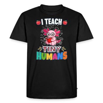 I Teach Tiny Humans Elementary School Teacher - Men's Premium Organic T-Shirt - black - Front - Nico (187cm)