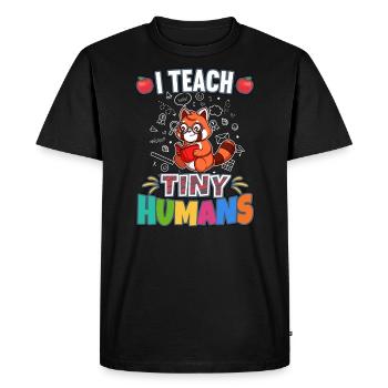 I Teach Tiny Humans Elementary School Teacher - Men's Premium Organic T-Shirt - black - Front - Nico (187cm)