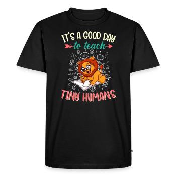 Good Day To Teach Tiny Humans Elementary Teacher - Men's Premium Organic T-Shirt - black - Front - Nico (187cm)