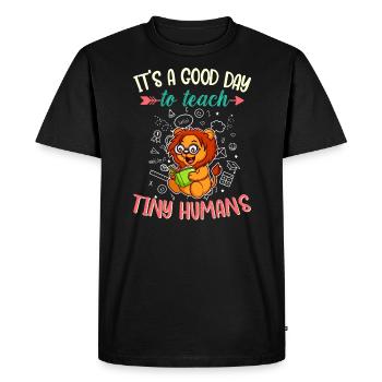 Good Day To Teach Tiny Humans Elementary Teacher - Men's Premium Organic T-Shirt - black - Front - Nico (187cm)