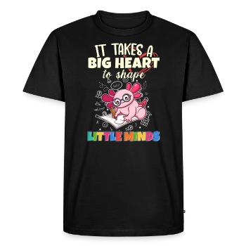 It Takes A Big Heart To Shape Little Minds Teacher - Men's Premium Organic T-Shirt - black - Front - Nico (187cm)