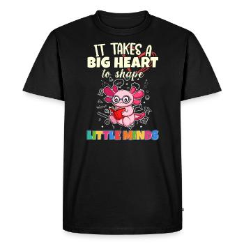 It Takes A Big Heart To Shape Little Minds Teacher - Men's Premium Organic T-Shirt - black - Front - Nico (187cm)