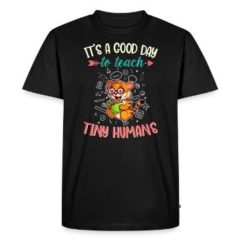 Good Day To Teach Tiny Humans Elementary Teacher - Men's Premium Organic T-Shirt - black - Front - Nico (187cm)