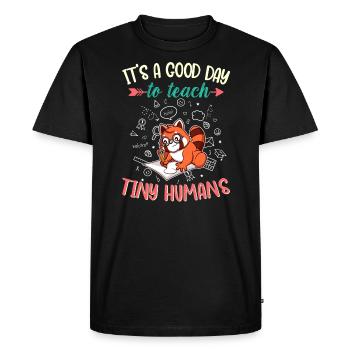 Good Day To Teach Tiny Humans Elementary Teacher - Men's Premium Organic T-Shirt - black - Front - Nico (187cm)