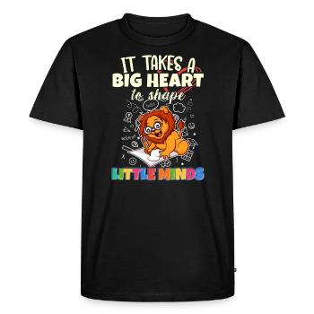 It Takes A Big Heart To Shape Little Minds Teacher - Men's Premium Organic T-Shirt - black - Front - Nico (187cm)