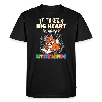 It Takes A Big Heart To Shape Little Minds Teacher - Men's Premium Organic T-Shirt - black - Front - Nico (187cm)