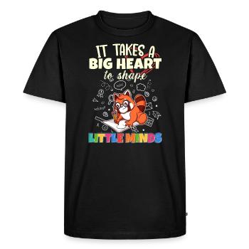 It Takes A Big Heart To Shape Little Minds Teacher - Men's Premium Organic T-Shirt - black - Front - Nico (187cm)