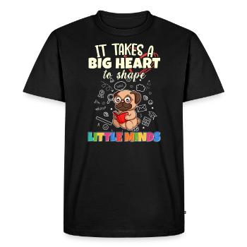 It Takes A Big Heart To Shape Little Minds Teacher - Men's Premium Organic T-Shirt - black - Front - Nico (187cm)
