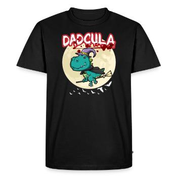 Dadcula Dracula Vampire Dad Funny Halloween Party - Men's Premium Organic T-Shirt - black - Front - Nico (187cm)