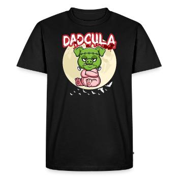Dadcula Dracula Vampire Dad Funny Halloween Party - Men's Premium Organic T-Shirt - black - Front - Nico (187cm)