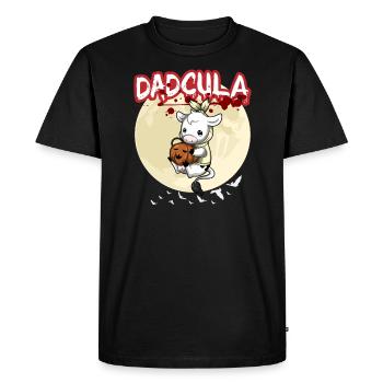 Dadcula Dracula Vampire Dad Funny Halloween Party - Men's Premium Organic T-Shirt - black - Front - Nico (187cm)