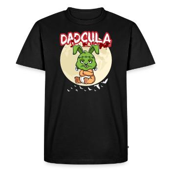 Dadcula Dracula Vampire Dad Funny Halloween Party - Men's Premium Organic T-Shirt - black - Front - Nico (187cm)