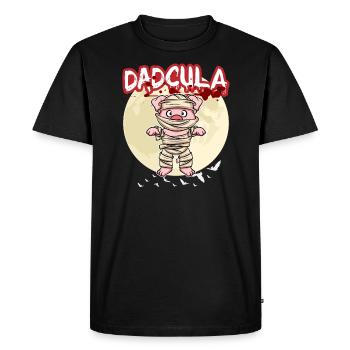 Dadcula Dracula Vampire Dad Funny Halloween Party - Men's Premium Organic T-Shirt - black - Front - Nico (187cm)