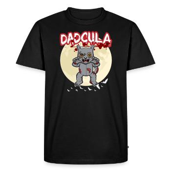 Dadcula Dracula Vampire Dad Funny Halloween Party - Men's Premium Organic T-Shirt - black - Front - Nico (187cm)