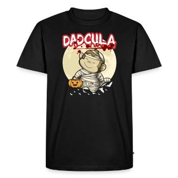 Dadcula Dracula Vampire Dad Funny Halloween Party - Men's Premium Organic T-Shirt - black - Front - Nico (187cm)