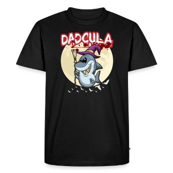 Dadcula Dracula Vampire Dad Funny Halloween Party - Men's Premium Organic T-Shirt - black - Front - Nico (187cm)