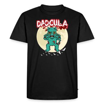 Dadcula Dracula Vampire Dad Funny Halloween Party - Men's Premium Organic T-Shirt - black - Front - Nico (187cm)