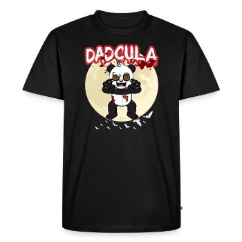 Dadcula Dracula Vampire Dad Funny Halloween Party - Men's Premium Organic T-Shirt - black - Front - Nico (187cm)