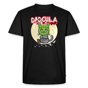 Dadcula Dracula Vampire Dad Funny Halloween Party - Men's Premium Organic T-Shirt - black - Front - Nico (187cm)