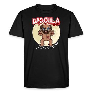 Dadcula Dracula Vampire Dad Funny Halloween Party - Men's Premium Organic T-Shirt - black - Front - Nico (187cm)