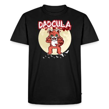 Dadcula Dracula Vampire Dad Funny Halloween Party - Men's Premium Organic T-Shirt - black - Front - Nico (187cm)