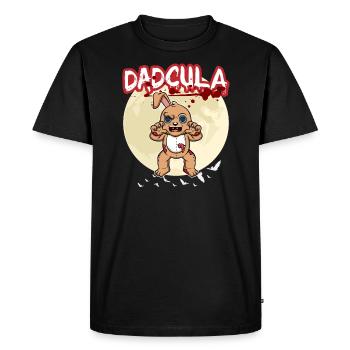 Dadcula Dracula Vampire Dad Funny Halloween Party - Men's Premium Organic T-Shirt - black - Front - Nico (187cm)