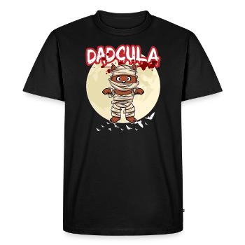 Dadcula Dracula Vampire Dad Funny Halloween Party - Men's Premium Organic T-Shirt - black - Front - Nico (187cm)